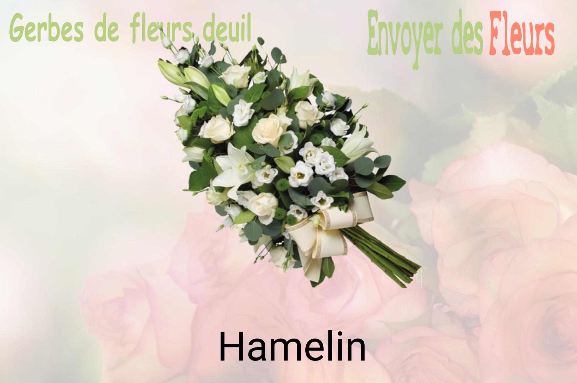 Gerbe de fleurs de deuil livrée à Hamelin